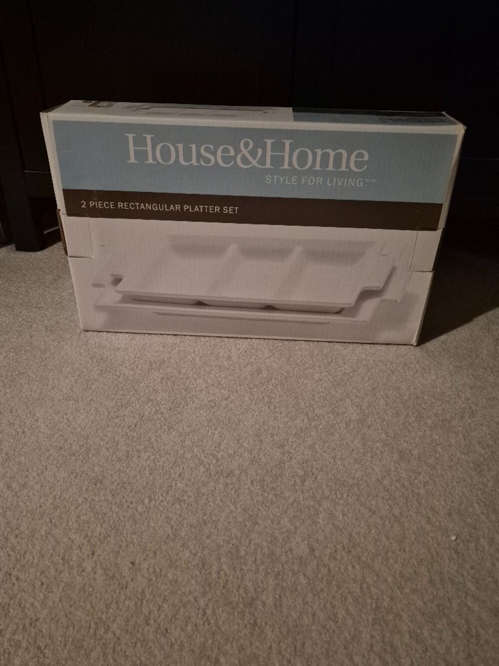 2 Piece Rectangular Platter Set
